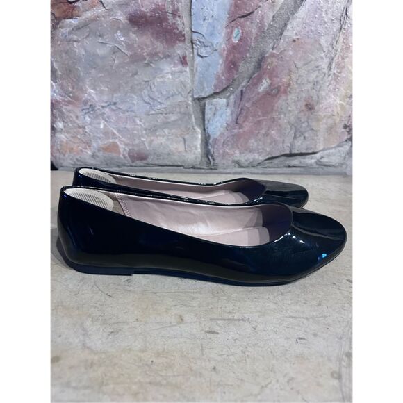 Mix No. 6 Dayley1 Faux Patent Leather Black Ballet Flats Size 8 - Picture 1 of 10